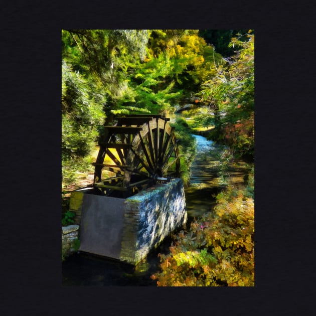 The Replica Waterwheel On Mill Island by PictureNZ